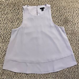 Grey-lavender high next sleeveless blouse from Ann Taylor